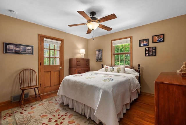 5026 Coney Weston Pl, Madison, WI 53711 - bedroom featuring light wood-style flooring and ceiling fan