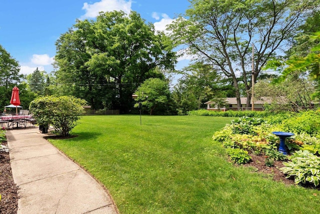 5026 Coney Weston Pl, Madison, WI 53711 - view of grassy yard featuring a patio and view of wooded area