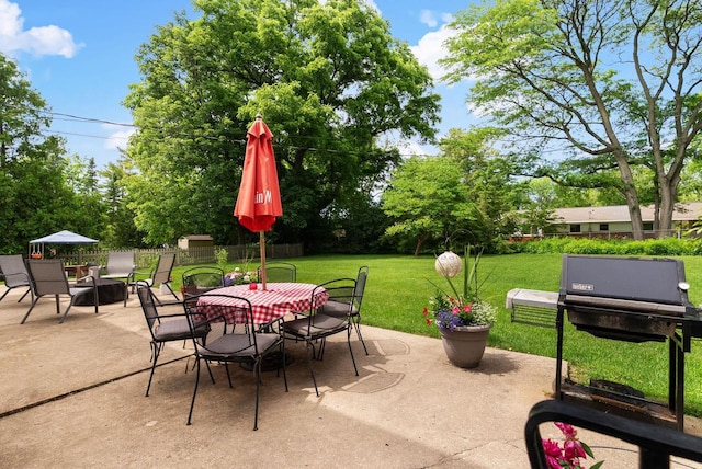 5026 Coney Weston Pl, Madison, WI 53711 - view of patio featuring outdoor dining area and a grill