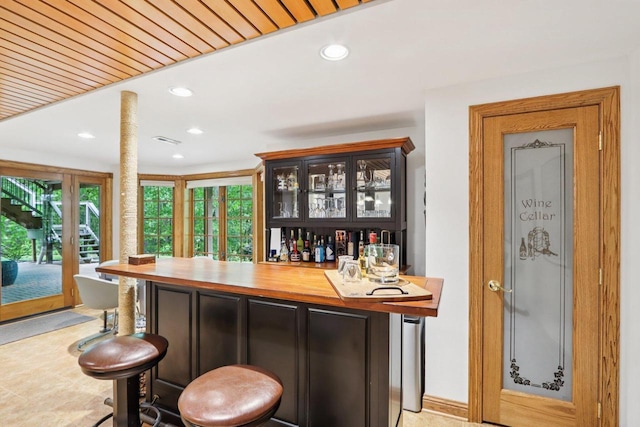 W332S9291 Red Brae Dr, Mukwonago, WI 53149 - indoor dry bar with recessed lighting