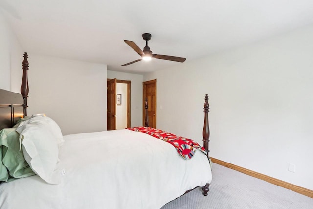 W332S9291 Red Brae Dr, Mukwonago, WI 53149 - bedroom featuring carpet and ceiling fan