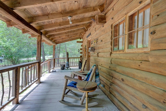 W3562 Glencoe Ave, Montello, WI 53949 - view of wooden terrace