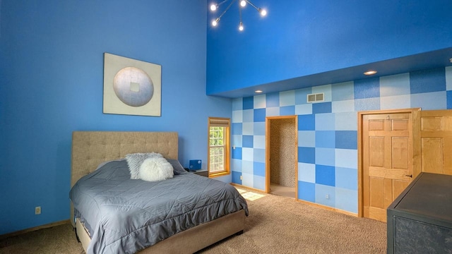 N100W17560 Whitetail Run, Germantown, WI 53022 - carpeted bedroom featuring a high ceiling
