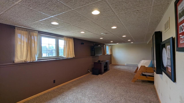N100W17560 Whitetail Run, Germantown, WI 53022 - unfurnished room featuring carpet flooring, a baseboard radiator, and recessed lighting