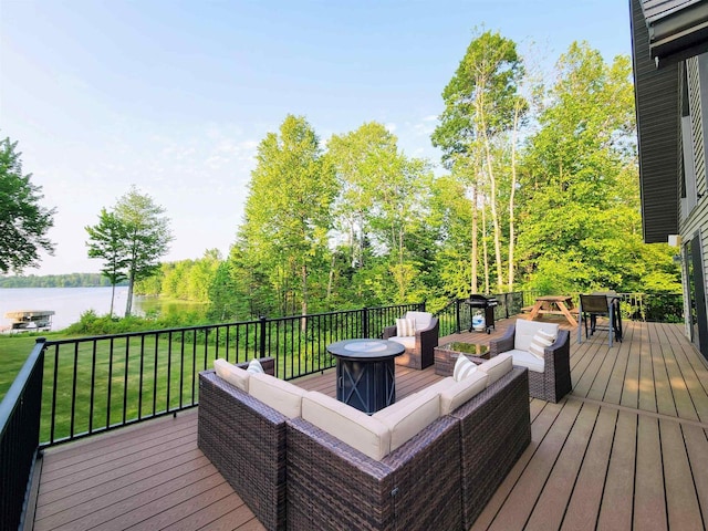 5872W Otter Ln, Winter, WI 54896 - deck featuring an outdoor hangout area and outdoor dining area