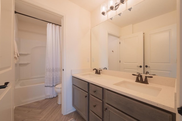 N56W24235 Torrey Pines Ln, Sussex, WI 53089 - bathroom featuring double vanity and shower / tub combo