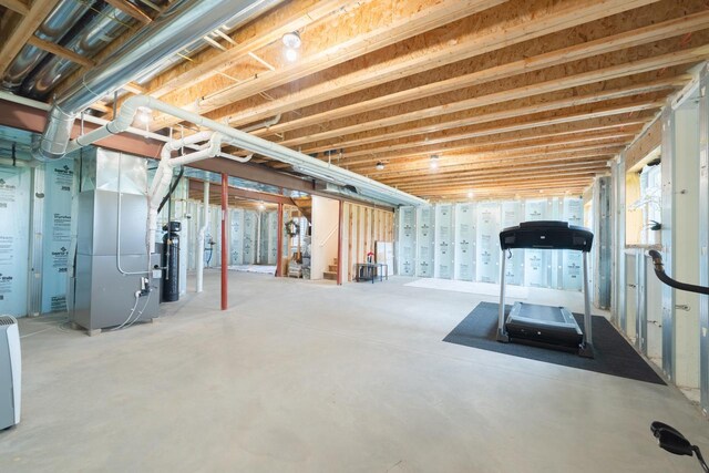 N56W24235 Torrey Pines Ln, Sussex, WI 53089 - below grade area featuring heating unit and a water softener