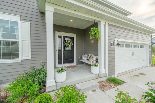 N56W24235 Torrey Pines Ln, Sussex, WI 53089 - doorway to property with a porch and a garage