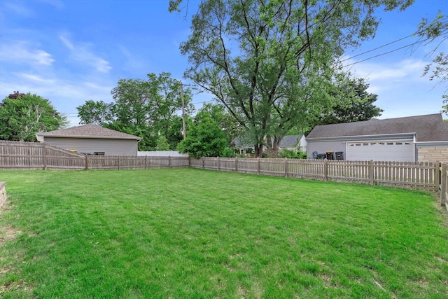 4410 N 107th St, Milwaukee, WI 53225 - fenced backyard featuring a garage