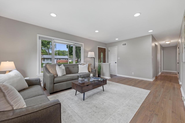 4410 N 107th St, Milwaukee, WI 53225 - living area featuring wood finished floors and recessed lighting