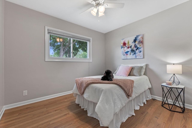 4410 N 107th St, Milwaukee, WI 53225 - bedroom featuring wood finished floors and a ceiling fan