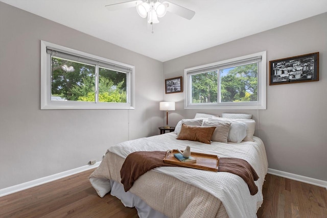 4410 N 107th St, Milwaukee, WI 53225 - bedroom featuring wood finished floors and ceiling fan