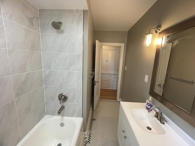3402 N 51st Blvd, Milwaukee, WI 53216 - full bathroom with vanity, tile patterned floors, and bathtub / shower combination