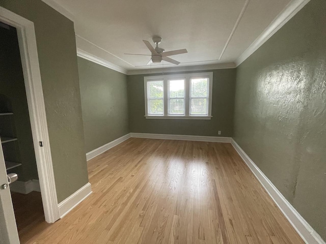 3402 N 51st Blvd, Milwaukee, WI 53216 - unfurnished room with a ceiling fan, ornamental molding, and wood finished floors