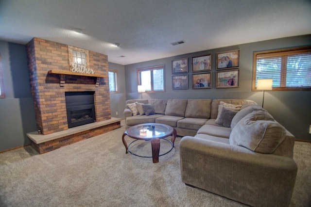 N4374 Esther Dr, Onalaska, WI 54650 - carpeted living room with a fireplace
