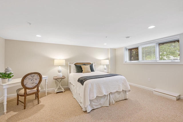 17185 Lake Rd Unit C, Brookfield, WI 53005 - bedroom with light carpet and recessed lighting