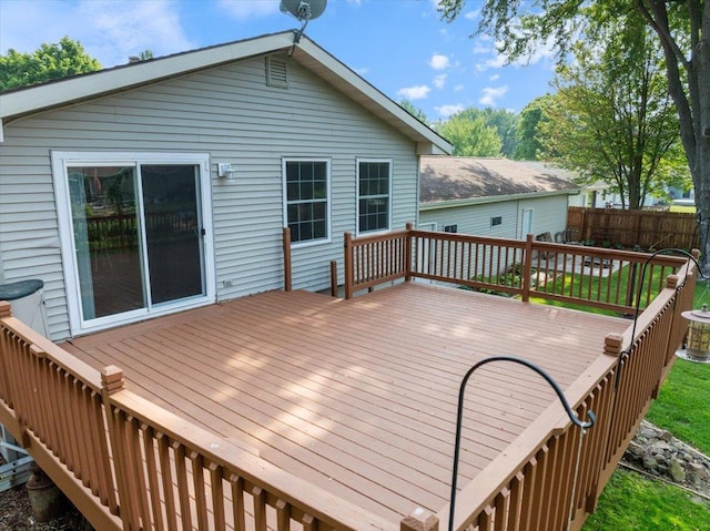 1125 W State St, Marshfield, WI 54449 - view of wooden deck