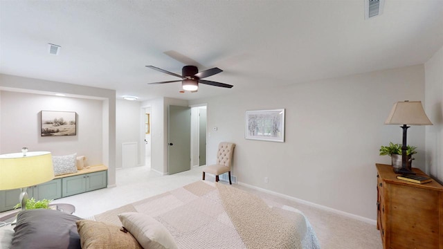 801 S Maryknoll Ave, Marshfield, WI 54449 - bedroom with light colored carpet and ceiling fan