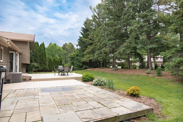 5947 Pilgrim Way, Mount Pleasant, WI 53406 - view of patio / terrace featuring a deck and outdoor dining area