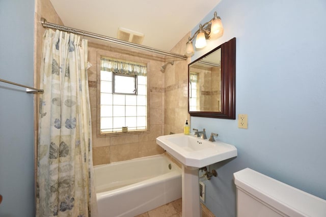 3786 S 35th St, Greenfield, WI 53221 - bathroom featuring shower / bath combination with curtain and toilet