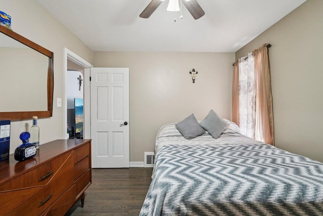 323 S 79th St, Milwaukee, WI 53214 - bedroom featuring dark wood finished floors and ceiling fan