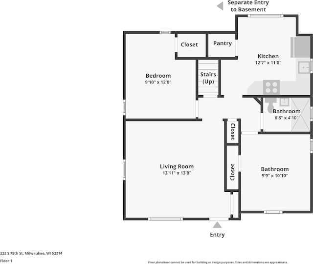 323 S 79th St, Milwaukee, WI 53214 - view of floor plan / room layout