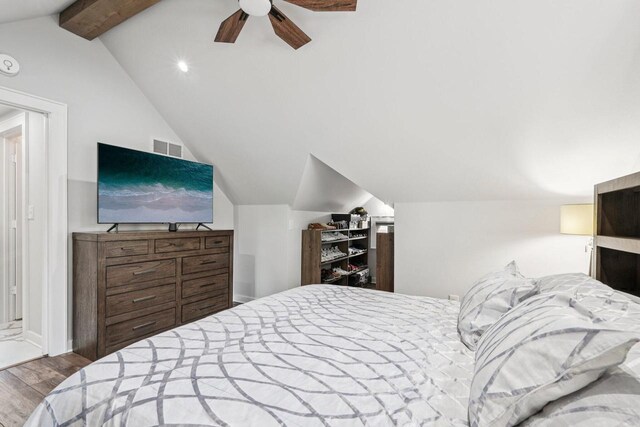 323 S 79th St, Milwaukee, WI 53214 - bedroom with wood finished floors, a ceiling fan, and recessed lighting