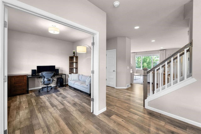 405 Blue Moon Dr, Verona, WI 53593 - office space with wood finished floors and recessed lighting