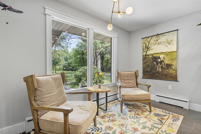 175 Old Wausau Rd, Stevens Point, WI 54481 - sitting room with a baseboard radiator and tile patterned floors