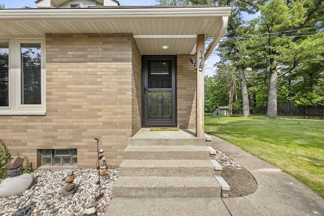 175 Old Wausau Rd, Stevens Point, WI 54481 - property entrance featuring brick siding