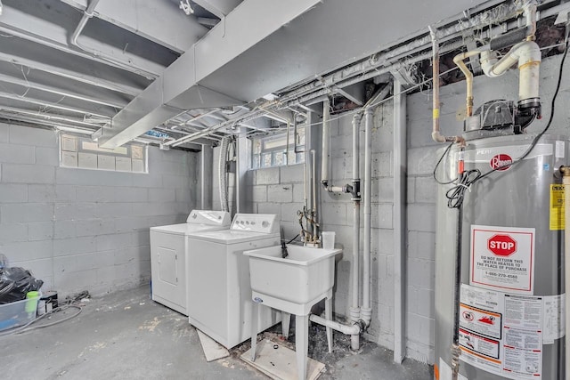 4951 N 49th St, Milwaukee, WI 53218 - below grade area with gas water heater and independent washer and dryer