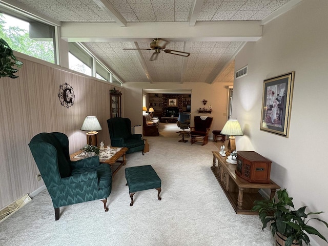 1011 19th Ave S, Wisconsin Rapids, WI 54495 - living room with carpet flooring and ceiling fan