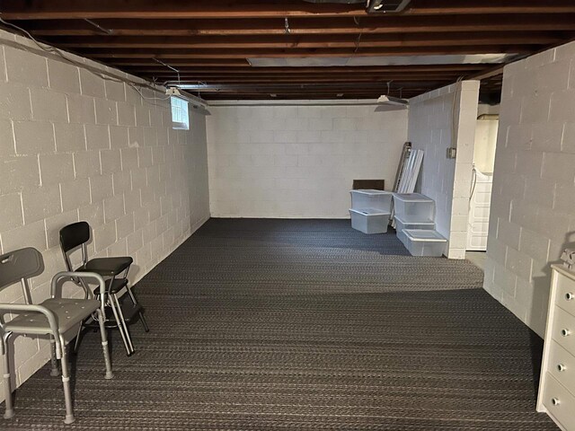 1011 19th Ave S, Wisconsin Rapids, WI 54495 - basement featuring dark carpet
