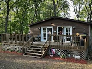 1116 Fawn Dr, Grand Marsh, WI 53936 - rear view of house with a deck