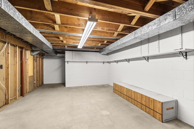 2908 Prais St, Stevens Point, WI 54481 - unfinished basement with concrete block wall