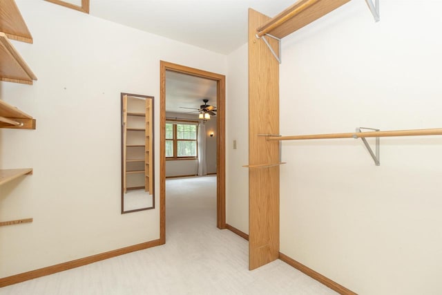 N2559 Pleasant View Ln, Waupaca, WI 54981 - spacious closet with a ceiling fan and light carpet