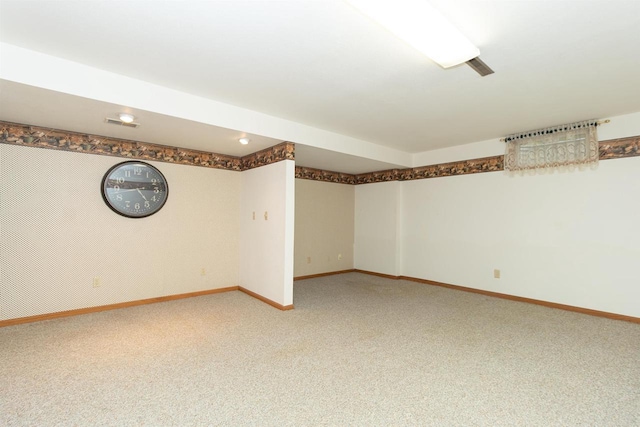 N2559 Pleasant View Ln, Waupaca, WI 54981 - finished basement featuring light carpet and baseboards