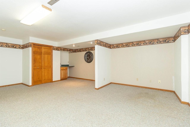 N2559 Pleasant View Ln, Waupaca, WI 54981 - finished below grade area featuring light carpet and baseboards