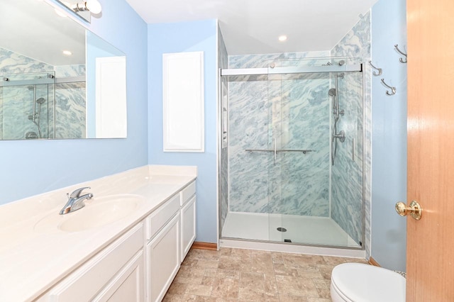 2147 E Broadway Unit A, Waukesha, WI 53186 - full bathroom featuring vanity and a shower stall
