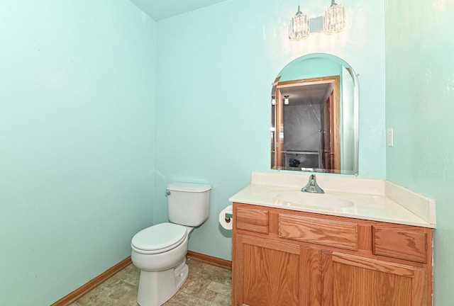 2147 E Broadway Unit A, Waukesha, WI 53186 - bathroom featuring vanity and stone finish floors