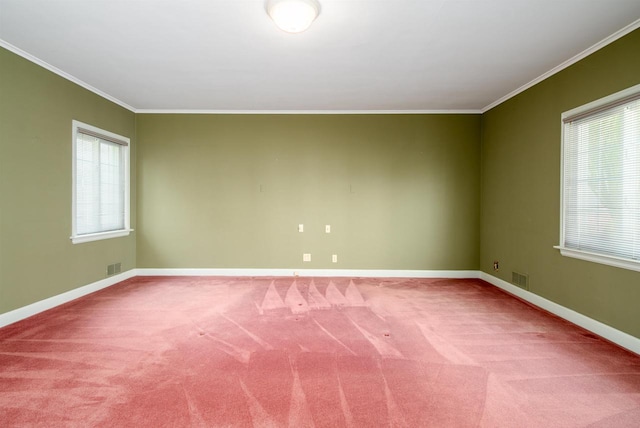 645 Wisconsin St, Oshkosh, WI 54901 - spare room with carpet flooring and crown molding