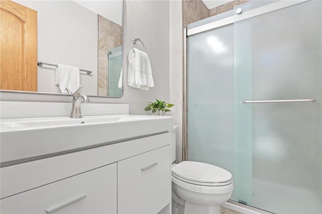 3203 Canterbury Cir, Saint Paul, MN 55125 - bathroom featuring vanity and a shower stall