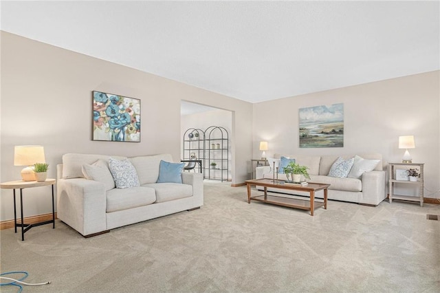 3203 Canterbury Cir, Saint Paul, MN 55125 - living area with light carpet and baseboards