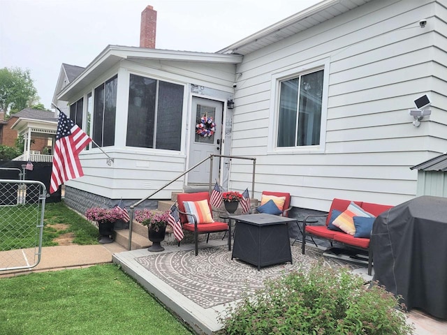 1425 Rogers St, Stevens Point, WI 54481 - view of patio with area for grilling and an outdoor fire pit
