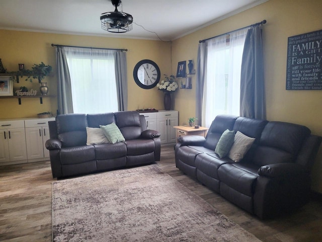 1425 Rogers St, Stevens Point, WI 54481 - living room with wood finished floors and crown molding