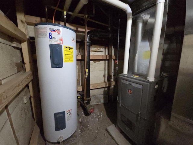 1716 Oak St, Stevens Point, WI 54481 - utilities with water heater and heating unit