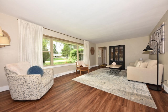 N68W15240 Prudence Dr, Menomonee Falls, WI 53051 - living room featuring dark wood-style floors