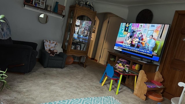 3151 Reddin Rd, Wisconsin Rapids, WI 54495 - living area with carpet and arched walkways