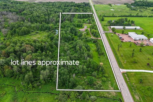7454 State Highway 186, Arpin, WI 54410 - aerial view of property's location featuring property parcel outlined