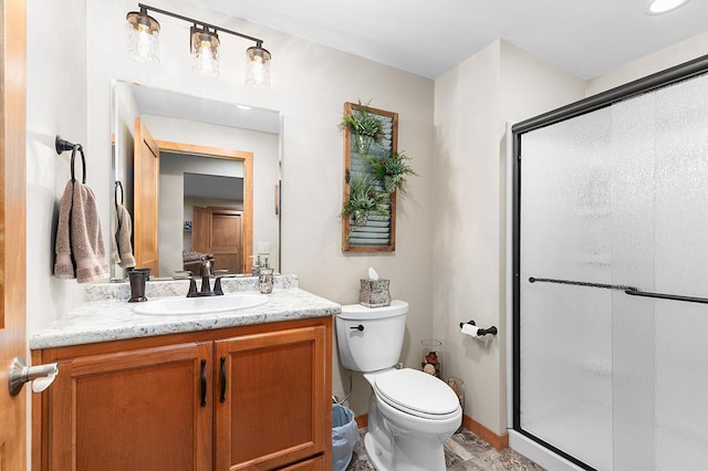 4140 N Prairie Rose Ln, Appleton, WI 54913 - bathroom featuring a shower stall and vanity